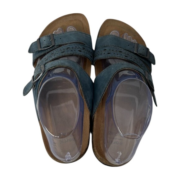 Earth Origins Sandals Women's Size 7 M Blue Slides Orono Flex Buckle Closure - Picture 5 of 11